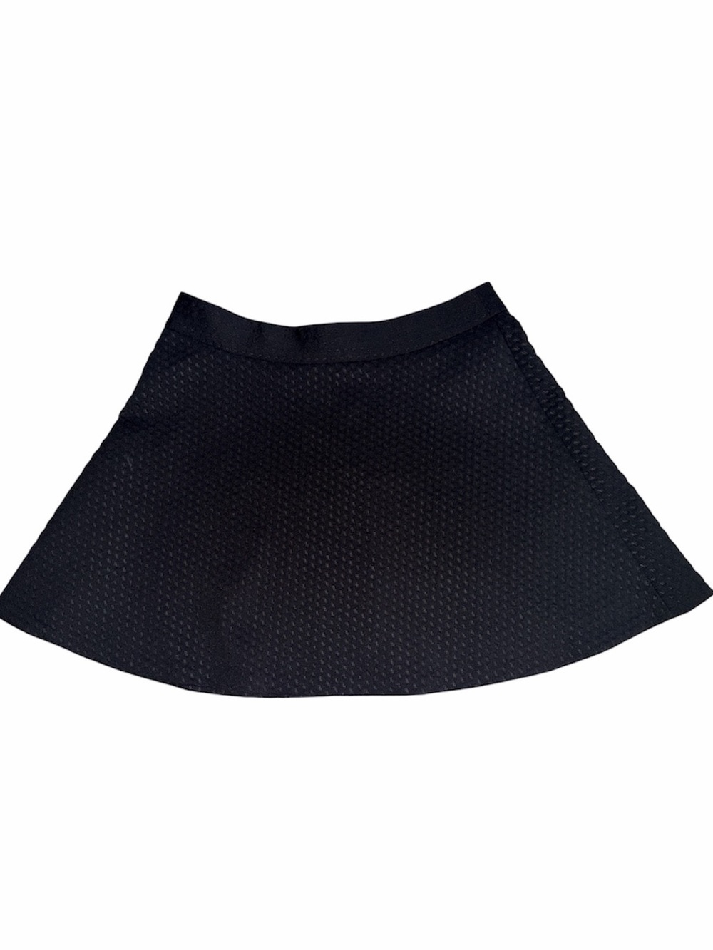 Banana Republic Black Textured A-Line Mini Skirt Size 8 Petite